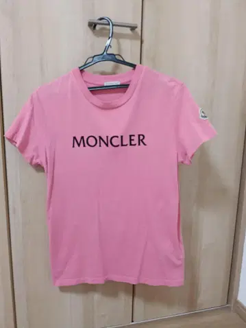 MONCLER 로고 핑크 T셔츠