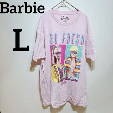 Barbie [ L ] 그래픽 프린트 T셔츠 핑크 바비 켄