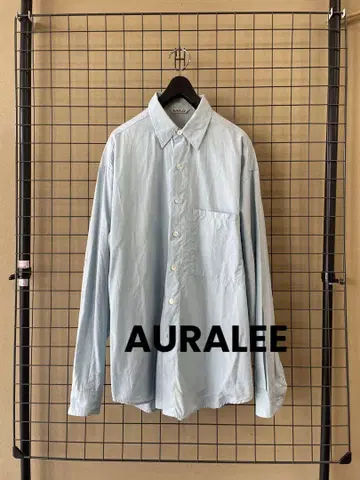 AURALEE 오라리 WASHED FINX TWILL BIG SHIRTS