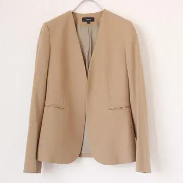 Theory 노카라 자켓 XS 사이즈 베이지 20 모델 가을/겨울