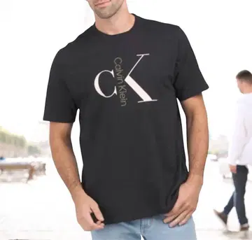 새상품 Calvin Klein 남성용 빅 로고 랙 T셔츠