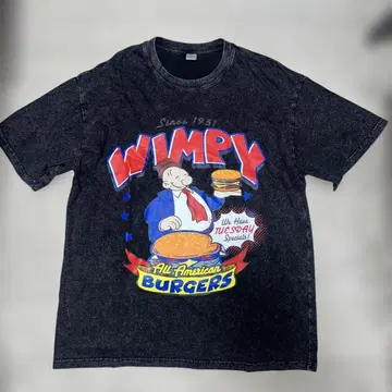 WIMPY 다크 그레이 티셔츠