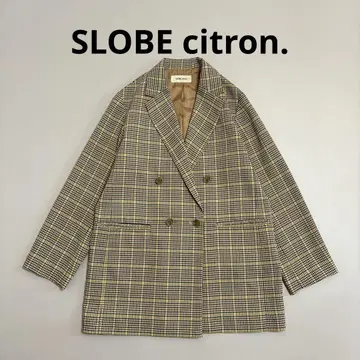 SLOBE citron. 스 시트론 컬러 자켓 체크 더블