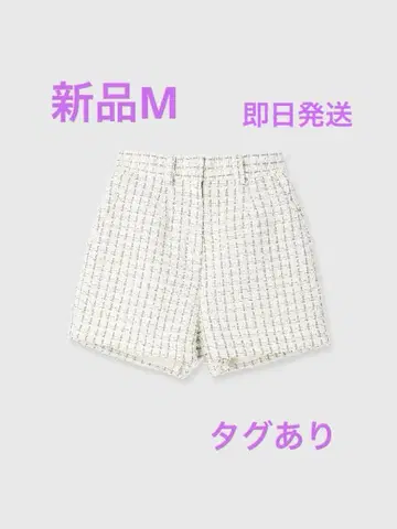 새상품 아뉴앙스 트위드 숏팬츠 화이트