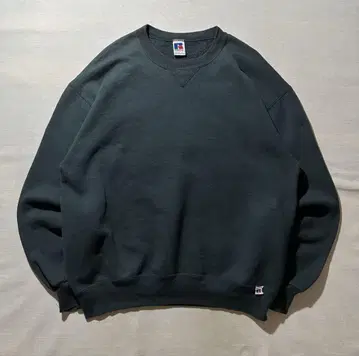 90s USA제 러셀 무지 맨투맨 다크 그린 L