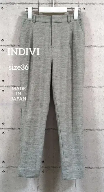 INDIVI 울 블렌드 테이퍼드 팬츠
