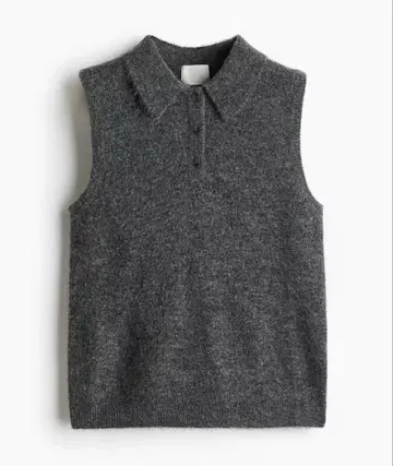 h&m 카라 부착 풀오버 베스트