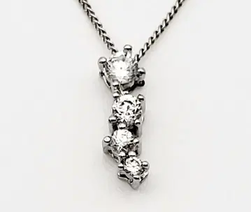 [미사용 새상품] 큐빅 지르코니아 Silver 목걸이