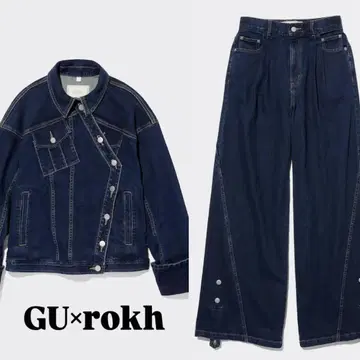 GU rokh 콜라보 2024 데님 셋업
