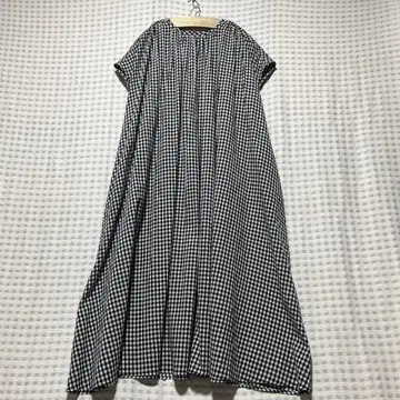 URBAN RESEARCH DOORS 코튼 로운 깅엄 원피스