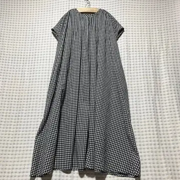 URBAN RESEARCH DOORS 코튼 로운 깅엄 원피스