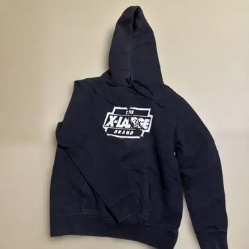 엑스라지 로고 후드티 블랙