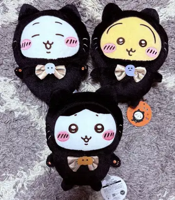 치이카와 (먼작귀) 검은 고양이 봉제 인형 3종 세트