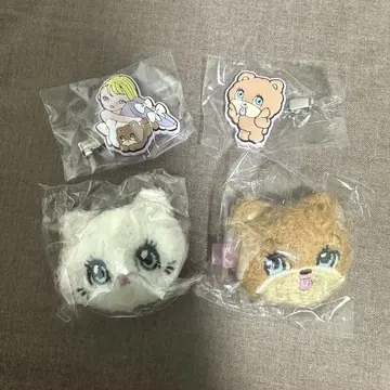 foxy illustrations 복슬복슬 봉제 인형 클립 헤어 클립