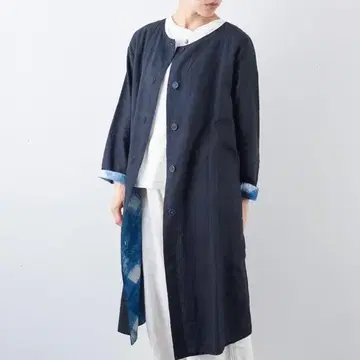 [거의 새상품] 코튼 실크 x 카디코튼 리버서블 코트
