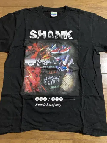 SHANK 그래픽 프린트 T셔츠 M 사이즈 블랙