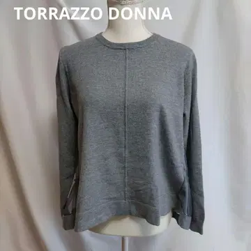 TORRAZZO DONNA 백튤 니트 그레이 긴팔 니트