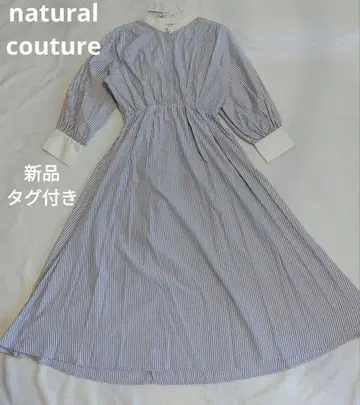 natural couture 펄 단추 셔츠 원피스 MIX