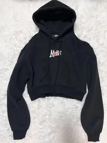 Mobb. 후드티 블랙 숏 속기모