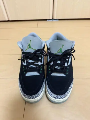 Jordan 4 스니커즈 블랙/그린 26.5cm