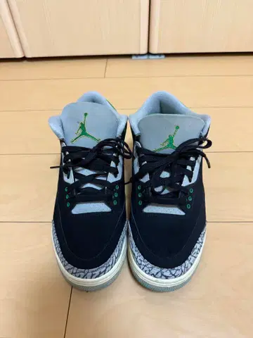 Jordan 4 스니커즈 블랙/그린 26.5cm