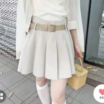 snidel 스나이델 플리츠 스커트 숏 팬츠 아이보리