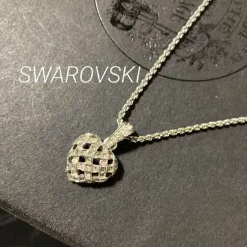 SWAROVSKI 실버 하트 목걸이