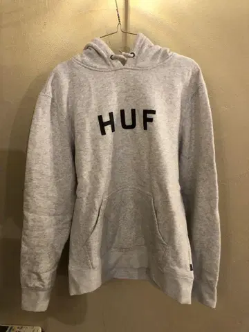 HUF 후드 부착 후드티 그레이