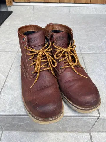 KEEN 워크 부츠 브라운
