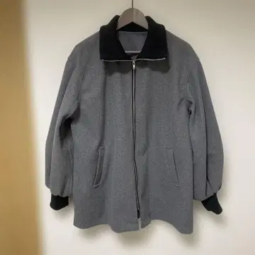 그레이 집업 하이넥 지퍼 자켓