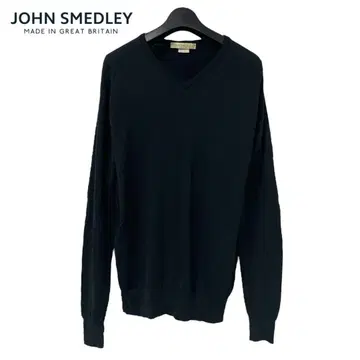 JOHN SMEDLEY / 여성용 V넥 니트 스웨터 S 블랙 m994