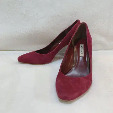 다이애나 청키힐 펌프스 스웨이드 핑크 퍼플 24.5cm