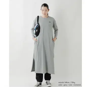 THE NORTH FACE 그레이 롱 슬리브 원피스 L