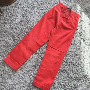 차오패닉 티피 백 레이스업 코듀로이 팬츠 레드 S
