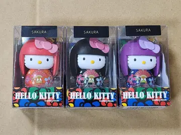 헬로키티 코케시 키링 벚꽃 3개 세트 레어