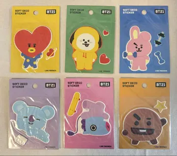bt21 소프트 스티커 세트 빅 BTS