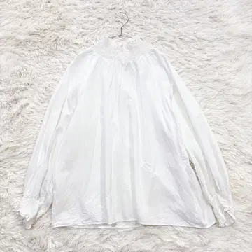 유나이티드 애로우즈 화이트 셔링 블라우스 긴팔
