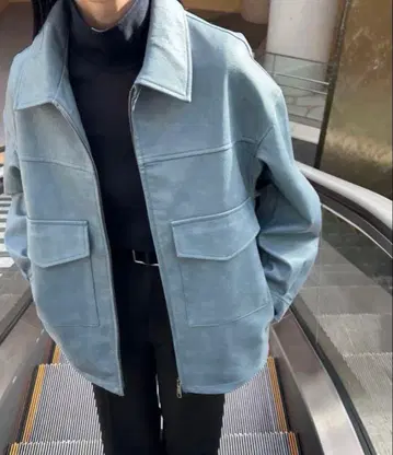 MOUSSY FAUX LEATHER BIG 자켓