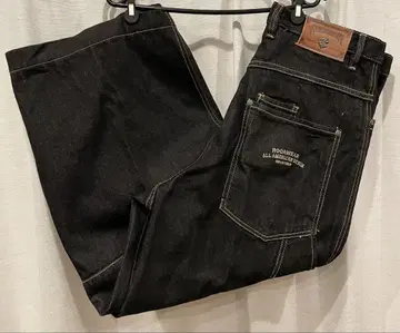 ROCAWEAR 로카웨어 데님 배기 블랙 와이드 팬츠 34인치