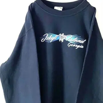 Castaways Island 맨투맨 네이비 터틀 XL 구제 의류