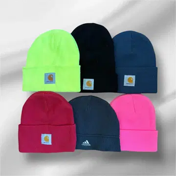 칼하트 adidas 니트 모자 묶음 판매 USA제 90s 00s 형광