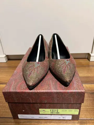 ETRO 페이즐리 무늬 플랫슈즈