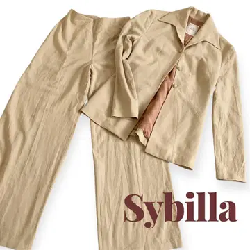 Sybilla 팬츠 스타일 셋업 와이드 팬츠 베이지