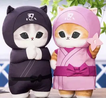mofusand 닌자냥 BIG 봉제 인형 2종 세트