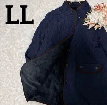 elegance 퀼팅 자켓 아우터 코트 LL 속기모 네이비