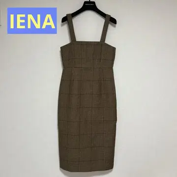 IENA 이에나 체크 뷔스티에 원피스