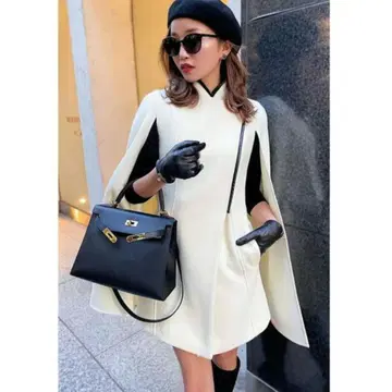 Sheller 셰리에 레이디 울 케이프 코트