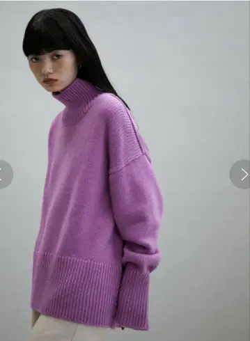 ADAM ET ROPE' 터틀넥 니트 F 핑크