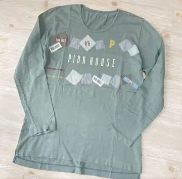 고품질 PINK HOUSE 핑크하우스 T셔츠 로고 프린트 곰 와펜