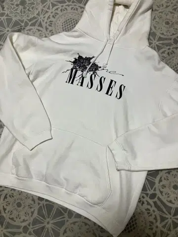 MASSES 로고 디자인 풀오버 후드티 L